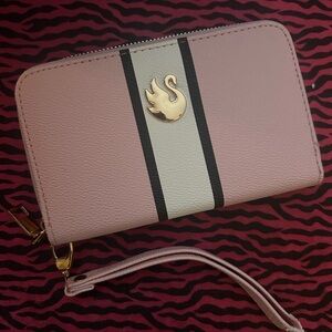 Pink and Cream Women's Wallet